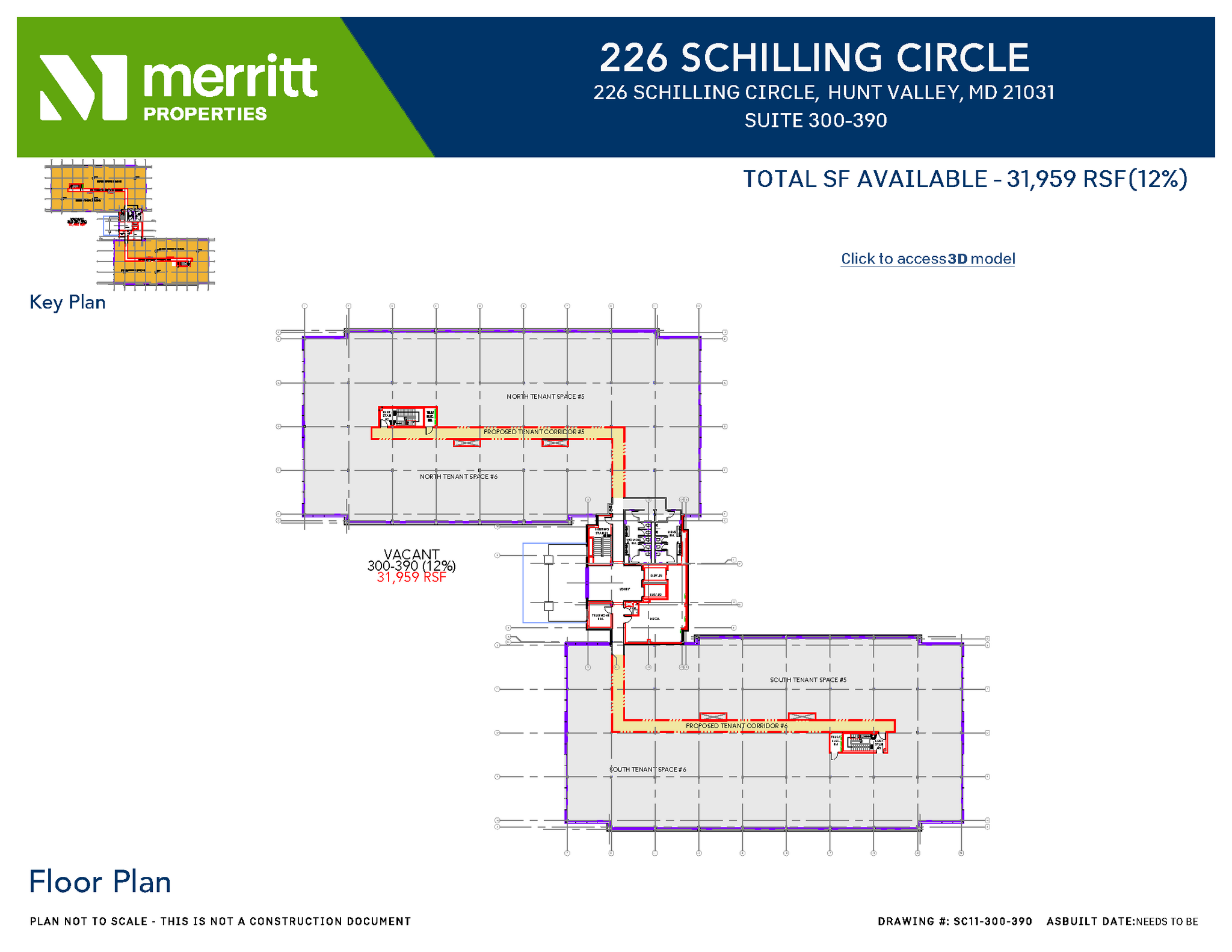 215 Schilling Cir, Hunt Valley, MD à louer Plan d’étage– Image 1 sur 2