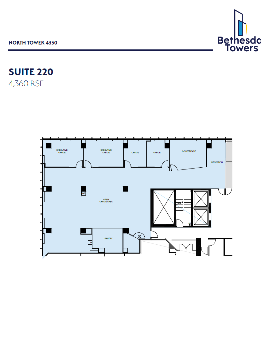 4340 East-West Hwy, Bethesda, MD à louer Plan d’étage– Image 1 sur 1