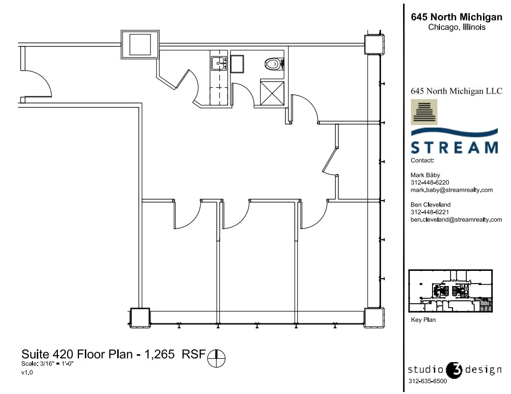 645 N Michigan Ave, Chicago, IL à louer Plan d’étage– Image 1 sur 1