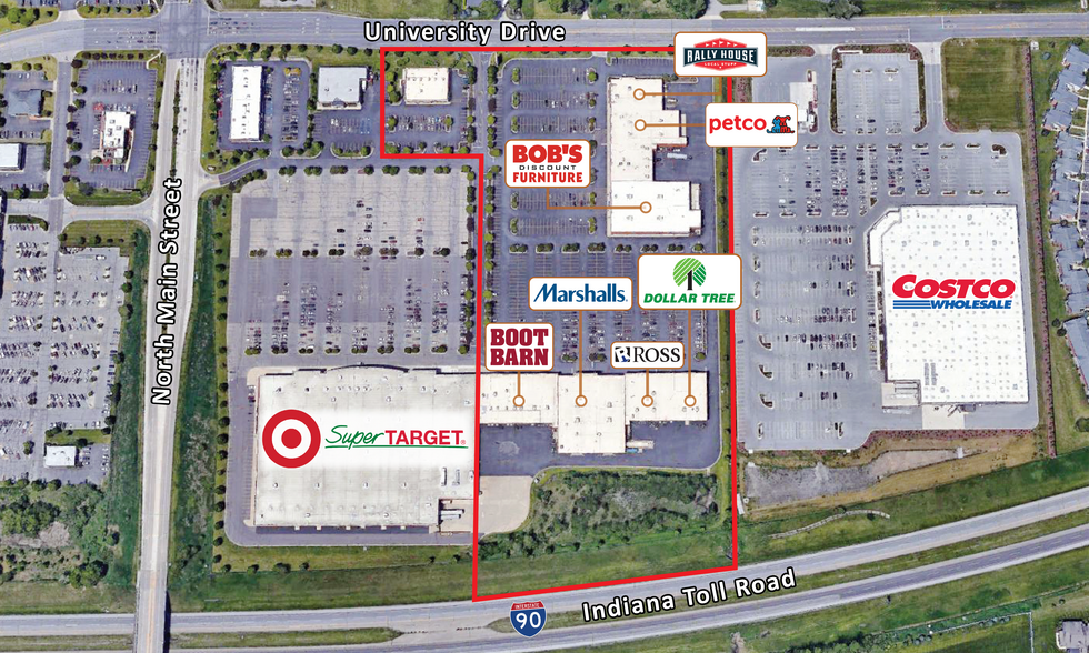 155-455 W University Dr, Mishawaka, IN à louer - Aérien – Image 2 sur 5