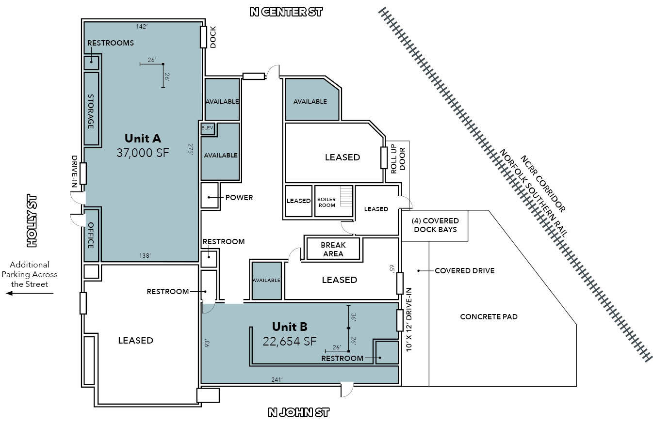 105 E Holly St, Goldsboro, NC à louer Plan d’étage– Image 1 sur 1