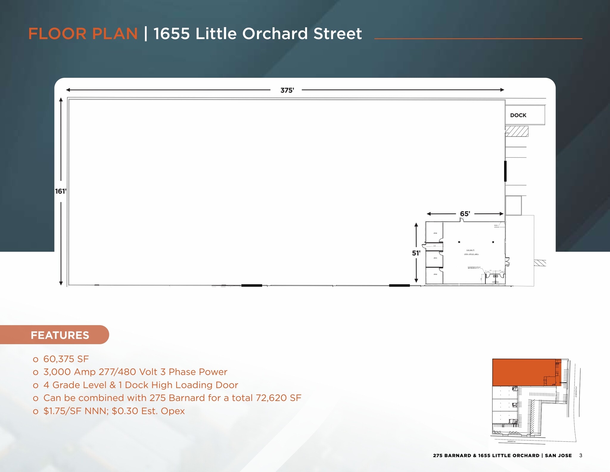 1655 Little Orchard St, San Jose, CA à louer Plan d’étage– Image 1 sur 2