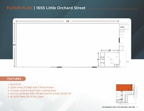 1655 Little Orchard St, San Jose, CA à louer Plan d’étage– Image 1 sur 2
