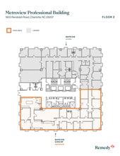1900 Randolph Rd, Charlotte, NC à louer Plan d’étage– Image 2 sur 2