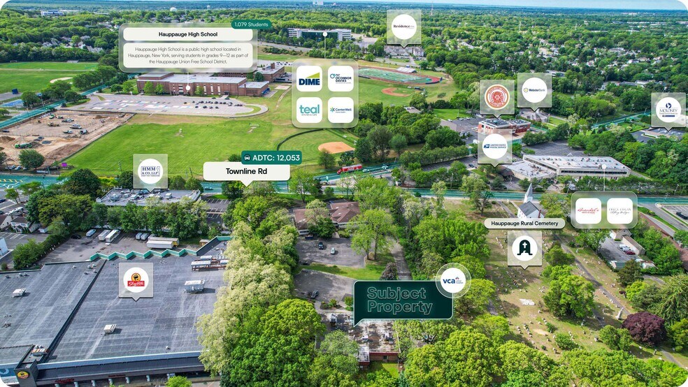 521 Townline Rd, Hauppauge, NY à vendre - Aérien – Image 2 sur 2