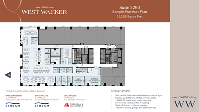 225 W Wacker Dr, Chicago, IL à louer Plan d’étage– Image 1 sur 2