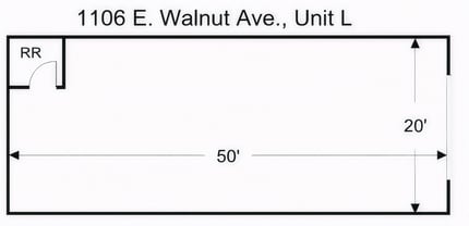 1106 E Walnut St, Santa Ana, CA à louer Plan d’étage– Image 2 sur 3