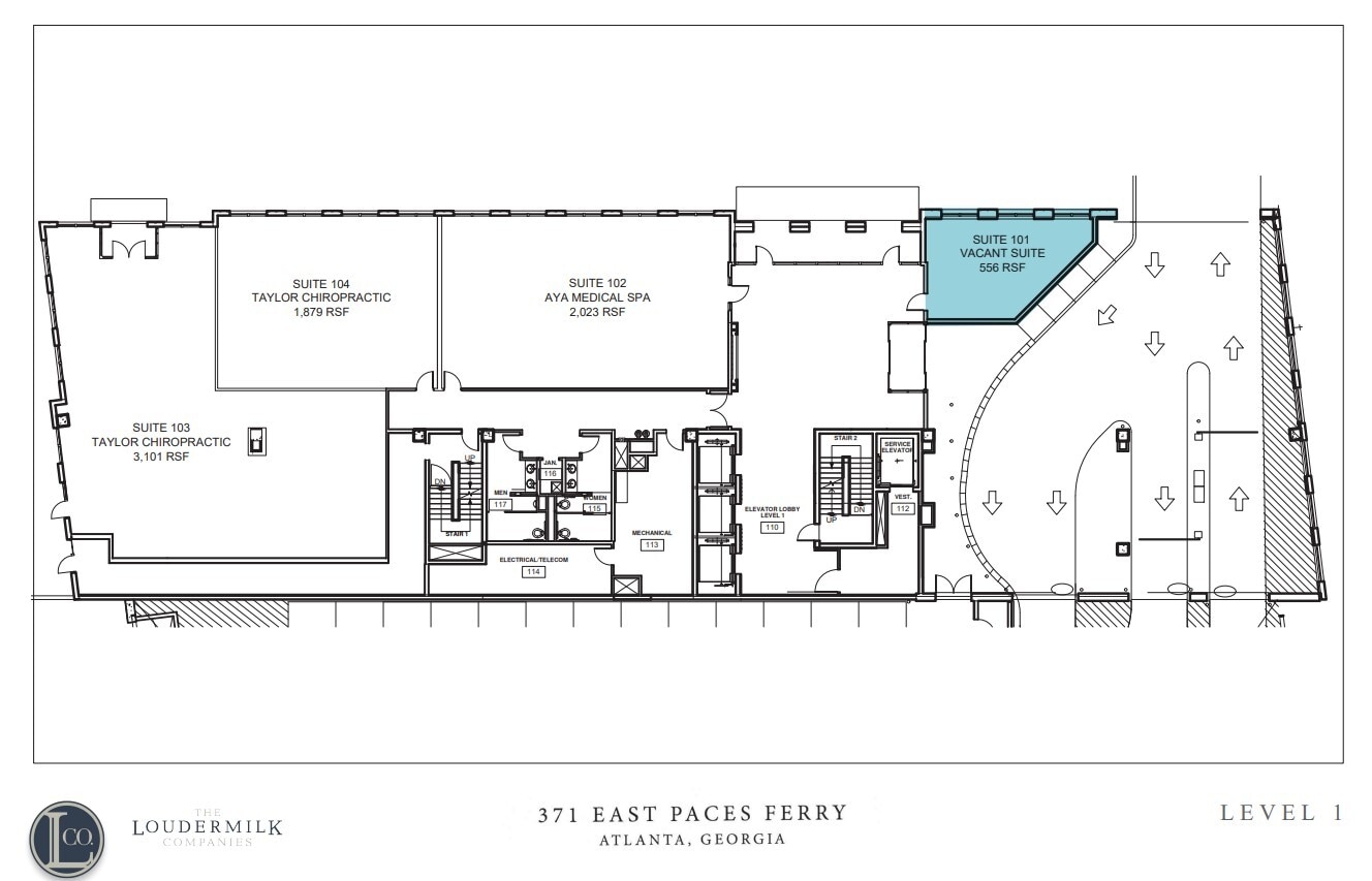 371 E Paces Ferry Rd NE, Atlanta, GA à louer Plan d’étage– Image 1 sur 1