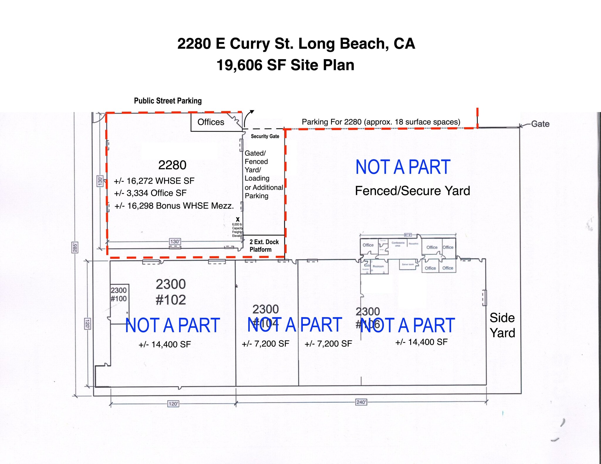 2280 E Curry St, Long Beach, CA à louer Plan de site– Image 1 sur 1