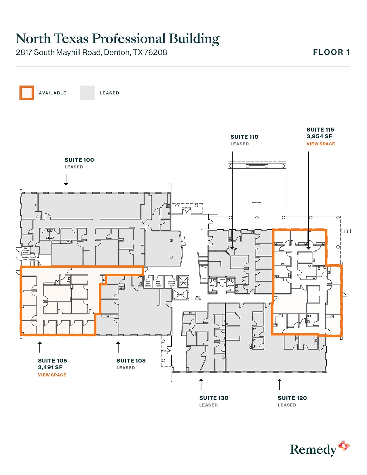 2817 S Mayhill Rd, Denton, TX à louer Plan d’étage– Image 1 sur 1