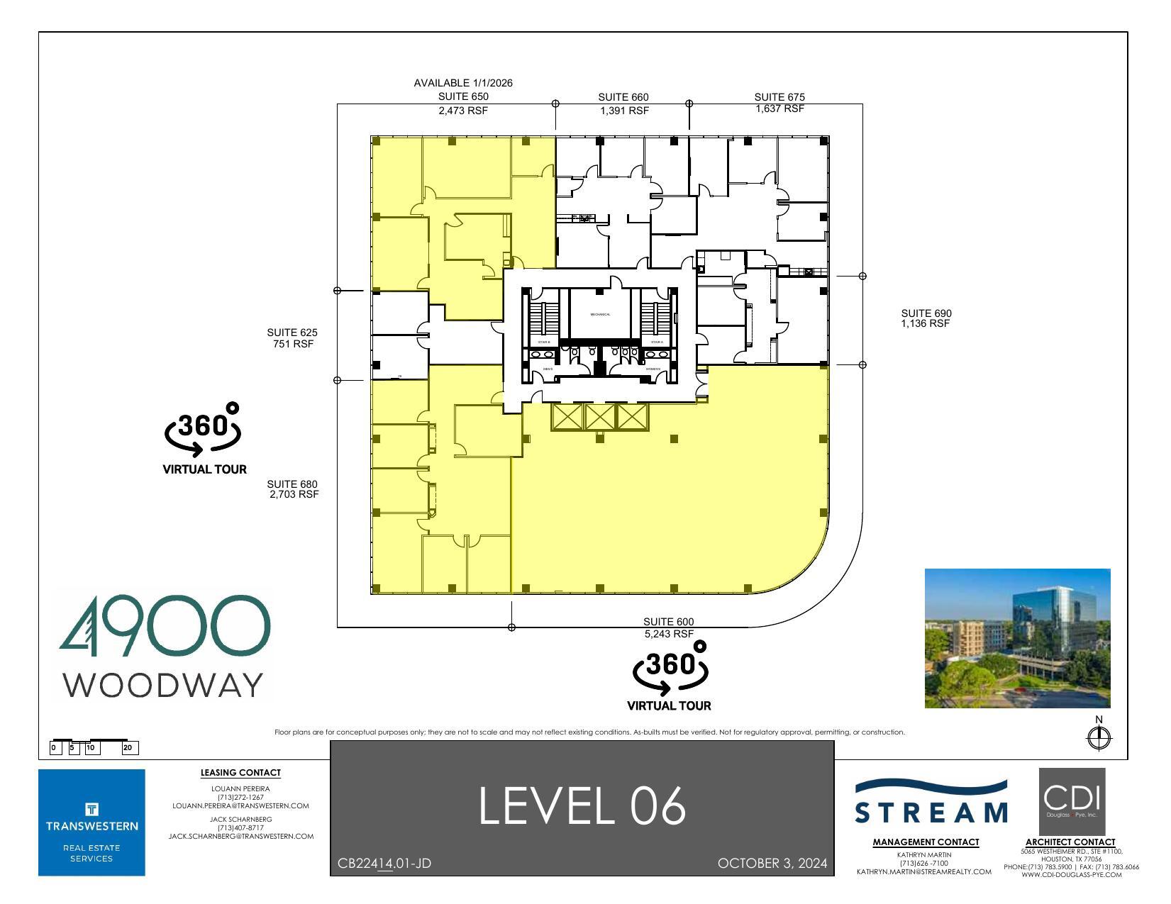 4900 Woodway Dr, Houston, TX à louer Plan d’étage– Image 1 sur 1