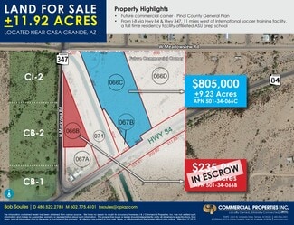 Plus de détails pour NEC of Hwy 84 and 347, Maricopa, AZ - Terrain à vendre