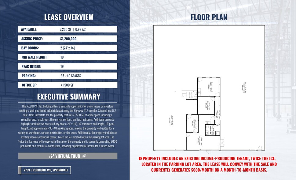 2763 E Robinson Ave, Springdale, AR à vendre - Plan d’étage – Image 2 sur 14