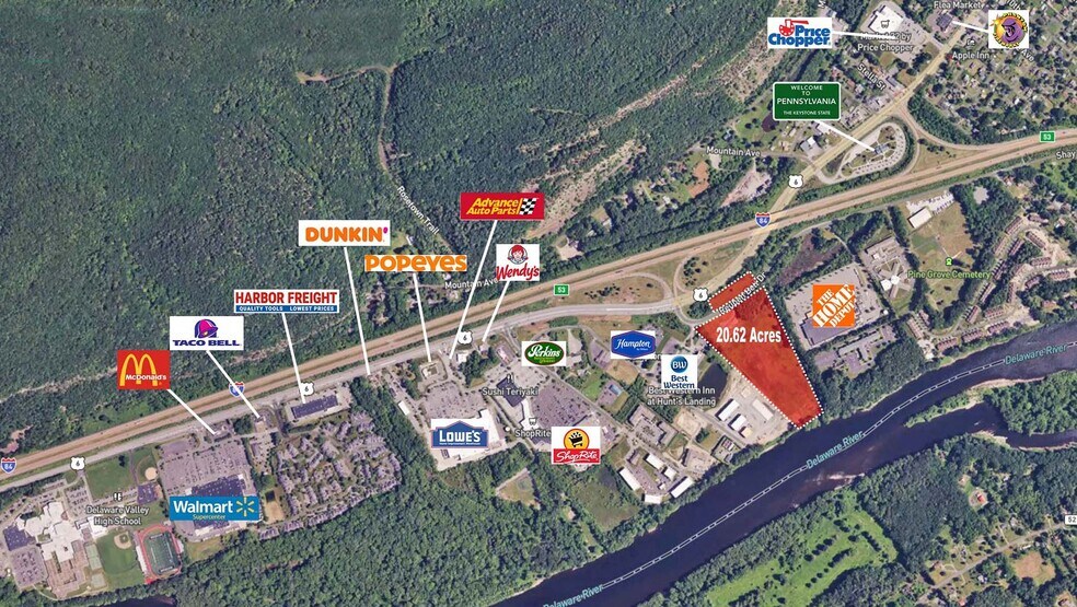 111 Reuben Bell Dr, Matamoras, PA à vendre - Aérien – Image 2 sur 2