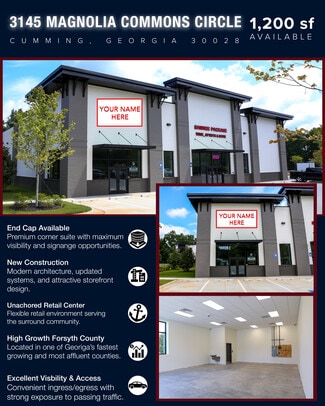 Plus de détails pour 3145 Magnolia Cmns cir, Cumming, GA - Local commercial à louer