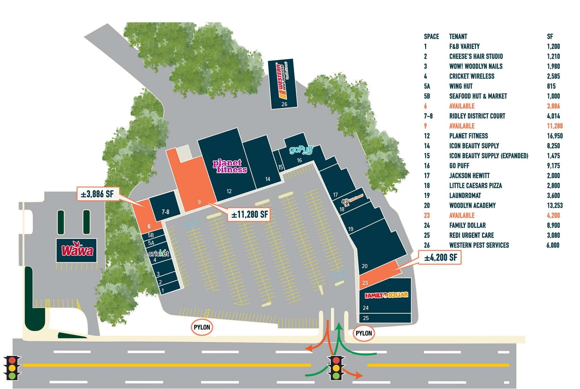 1936 Macdade Blvd, Woodlyn, PA à louer Plan de site– Image 1 sur 1