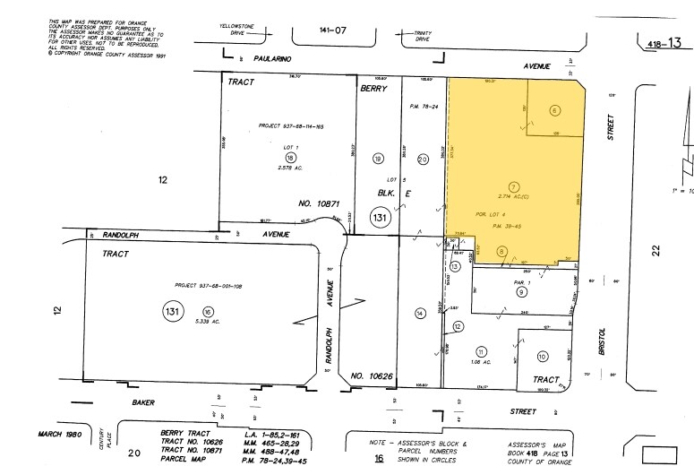 3033 Bristol St, Costa Mesa, CA à louer - Plan cadastral – Image 3 sur 6