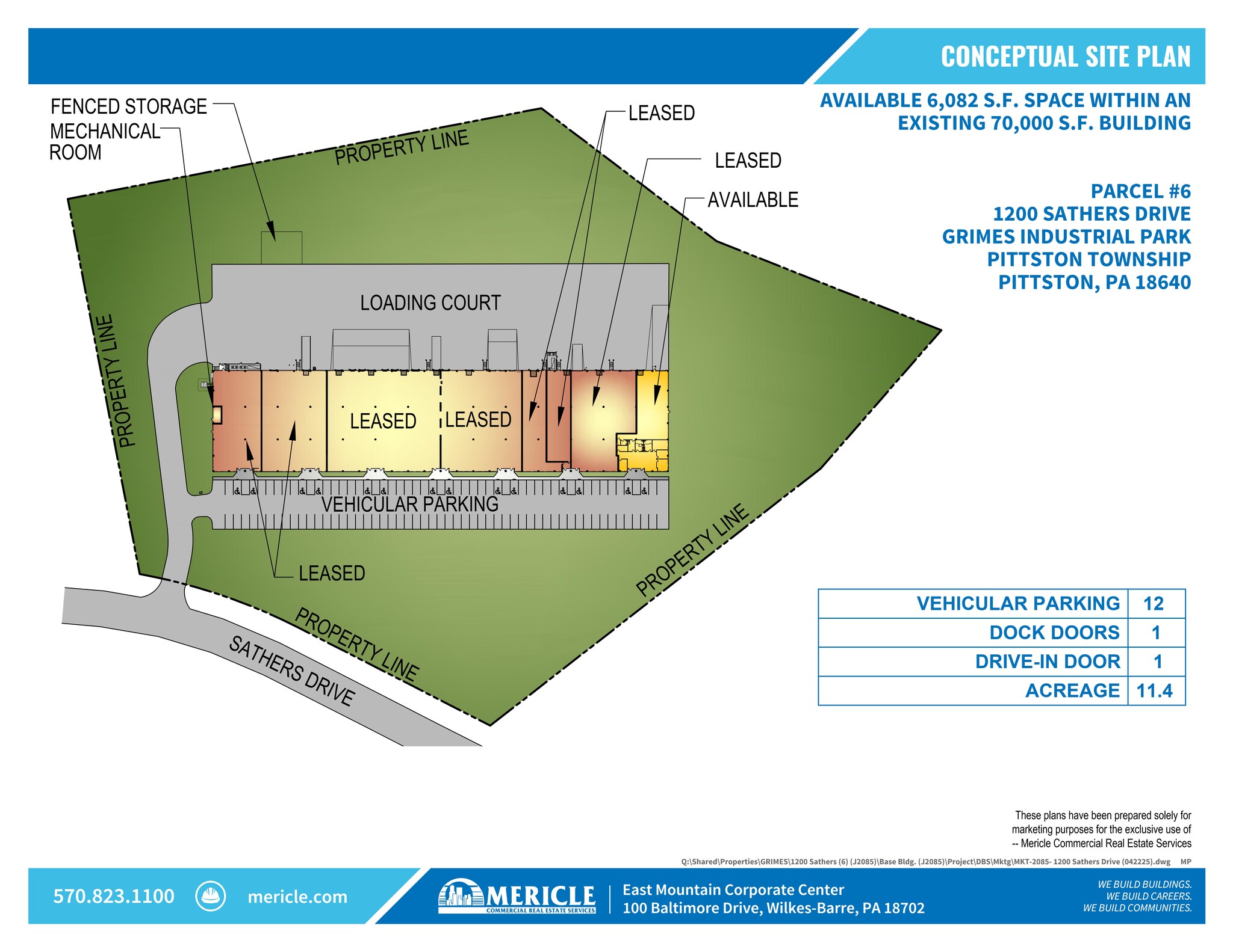 1200 Sathers Dr, Pittston, PA à louer Plan de site– Image 1 sur 7