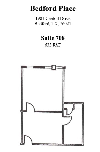 1901 Central Dr, Bedford, TX à louer Plan d’étage– Image 1 sur 1
