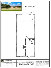 4133-4185 Bluebonnet Dr, Stafford, TX à louer Plan d’étage– Image 1 sur 1