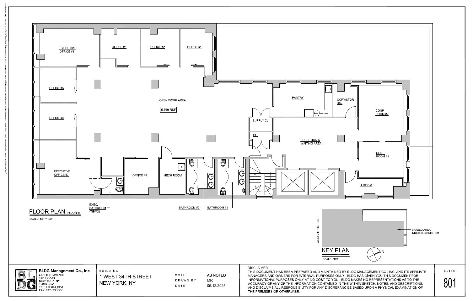 1 W 34th St, New York, NY à louer Plan d’étage– Image 1 sur 1