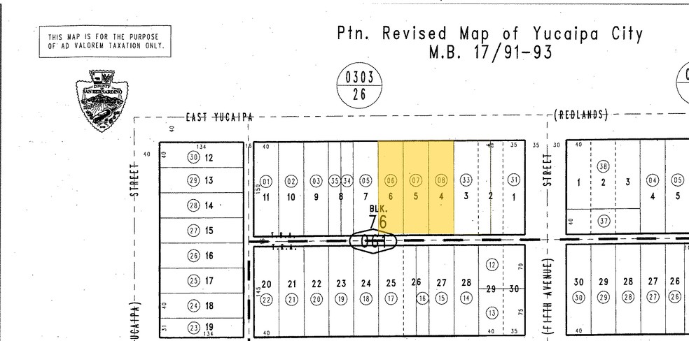 35165-35167 Yucaipa Blvd, Yucaipa, CA à vendre - Plan cadastral – Image 3 sur 3