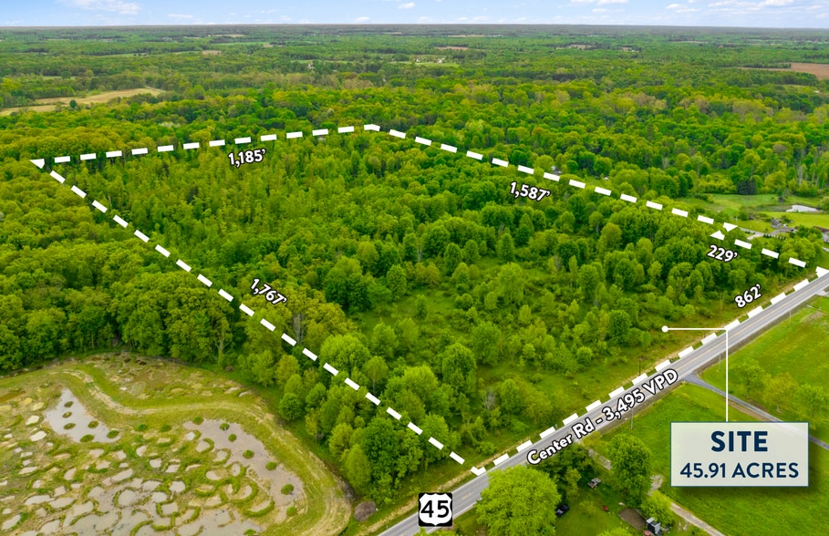 400 Center Rd, Austinburg, OH à vendre - Aérien – Image 2 sur 3