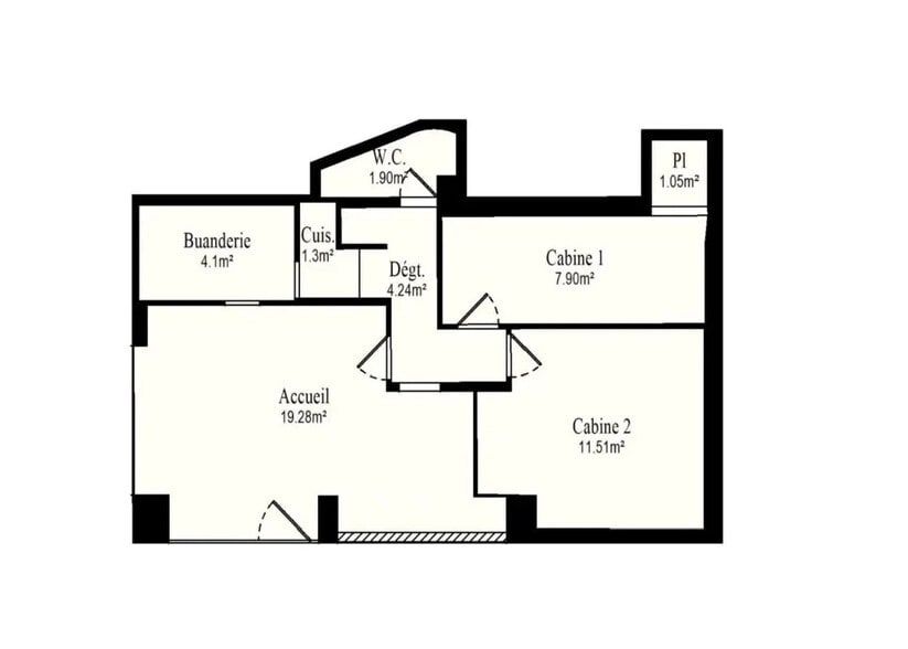 Local commercial dans Paris à vendre - Plan d’étage – Image 3 sur 6