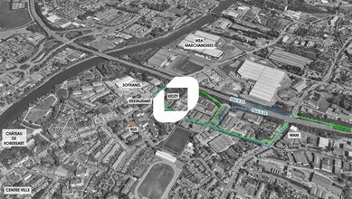 Wambrechies - Vue aérienne vue de carte