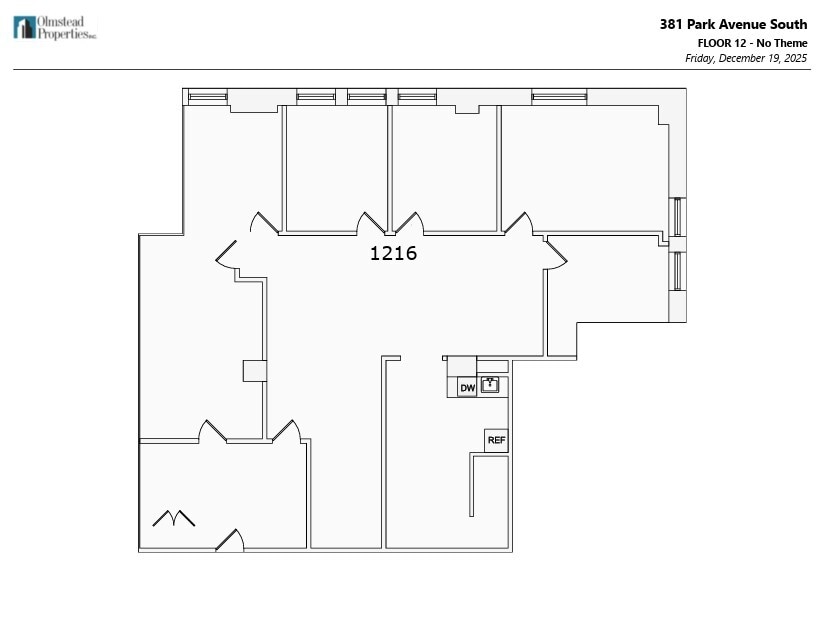 381 Park Ave S, New York, NY à louer Plan d’étage– Image 1 sur 4