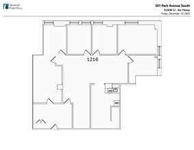 381 Park Ave S, New York, NY à louer Plan d’étage– Image 1 sur 4