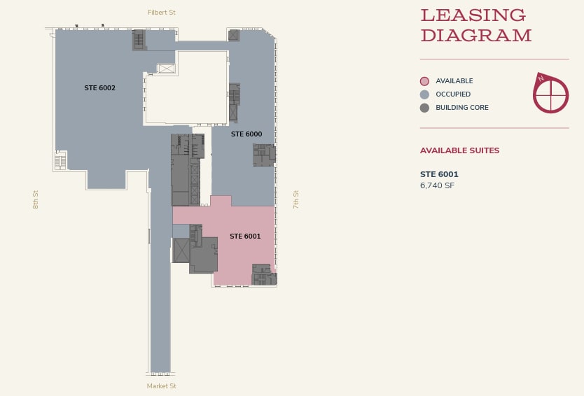 701 Market St, Philadelphia, PA à louer Plan d’étage– Image 1 sur 1