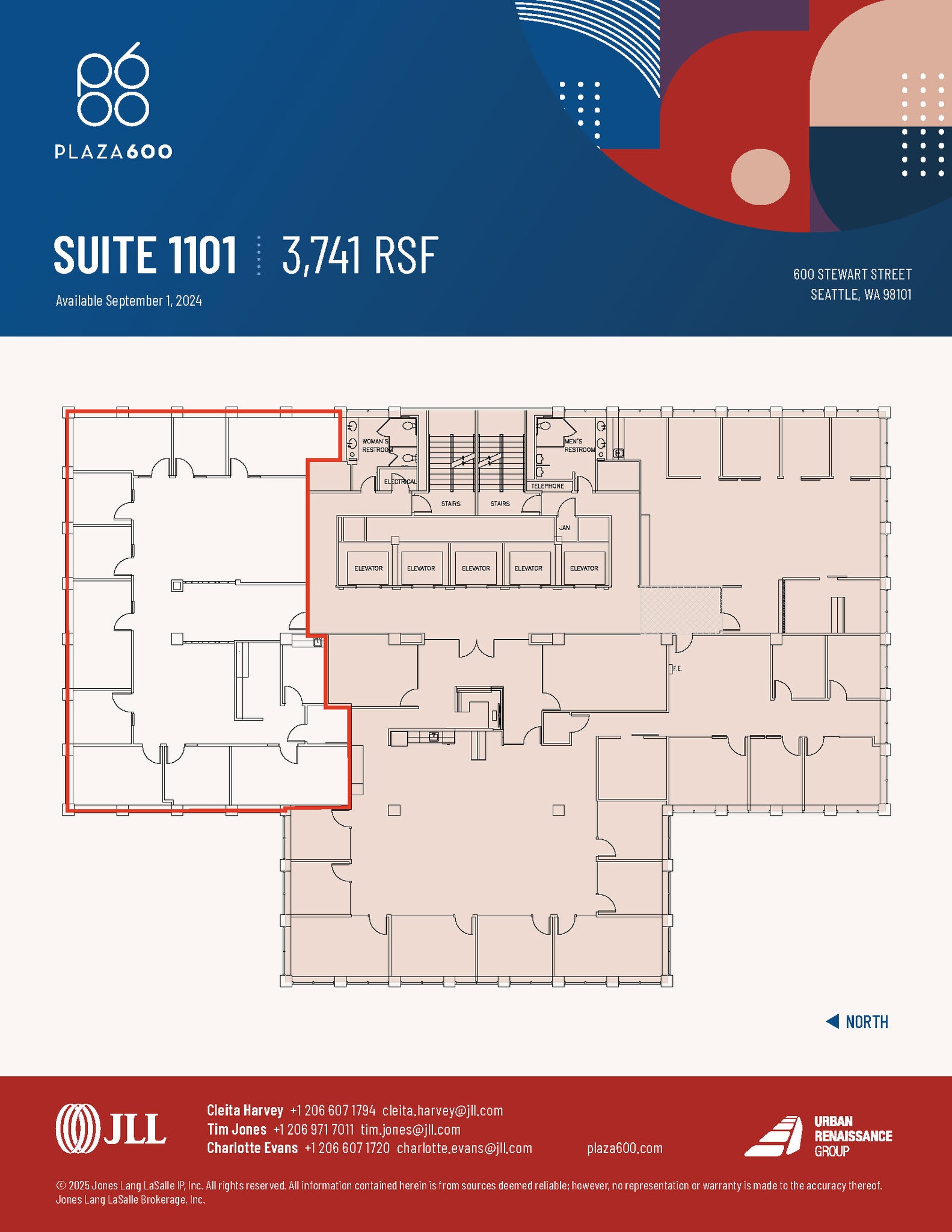 600 Stewart St, Seattle, WA à louer Plan d’étage– Image 1 sur 1