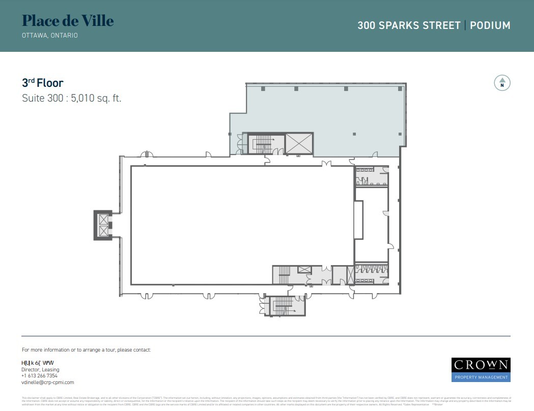 300 Sparks St, Ottawa, ON à louer Plan d’étage– Image 1 sur 1