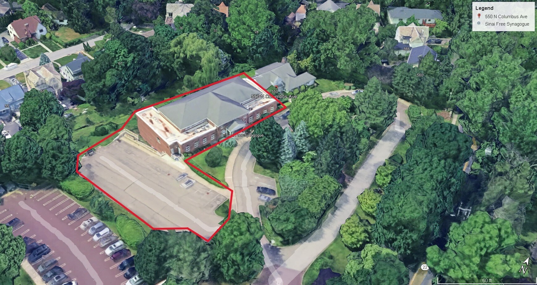 550 N Columbus Ave, Mount Vernon, NY à louer Aérien– Image 1 sur 2