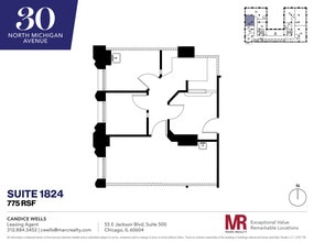 30 N Michigan Ave, Chicago, IL à louer Plan d’étage– Image 1 sur 7