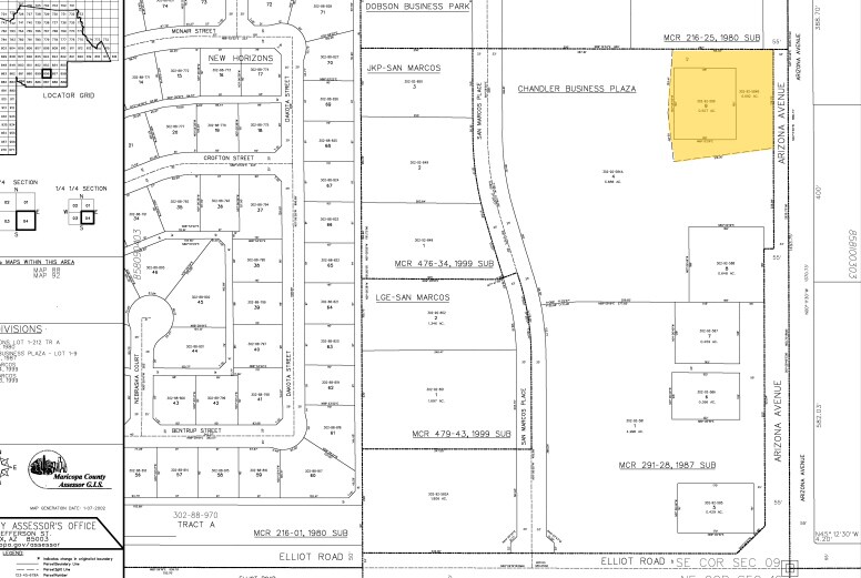 3170 N Arizona Ave, Chandler, AZ à louer - Plan cadastral – Image 2 sur 4