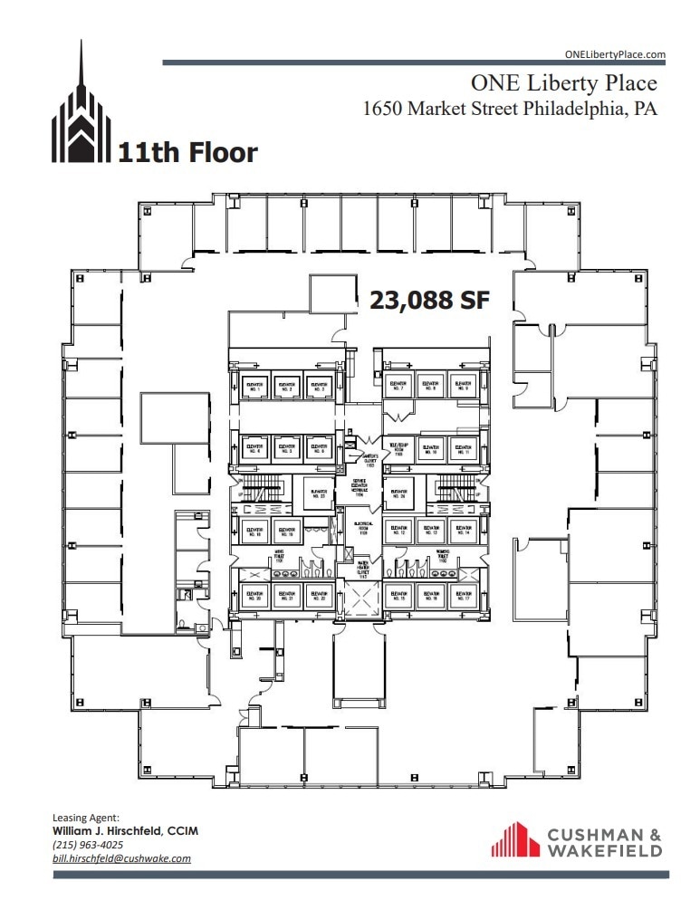1650 Market St, Philadelphia, PA à louer Plan d’étage– Image 1 sur 1