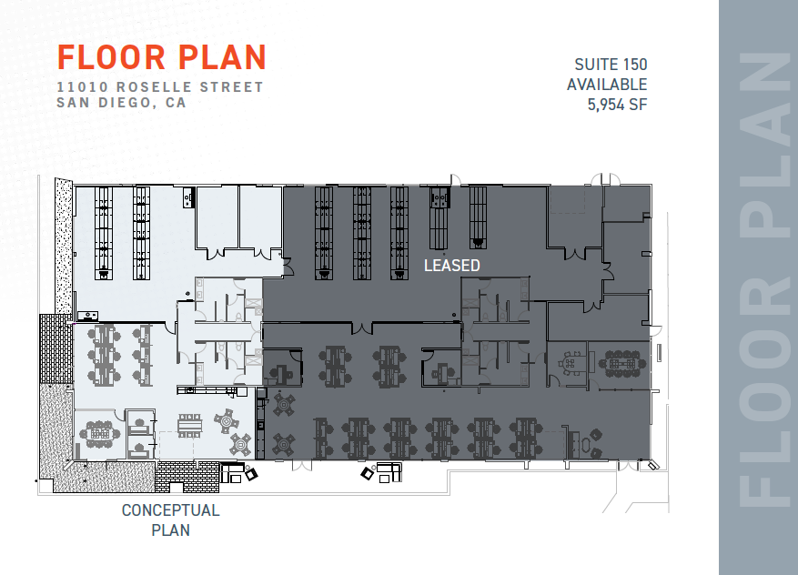 11010 Roselle St, San Diego, CA à louer Plan d’étage– Image 1 sur 1