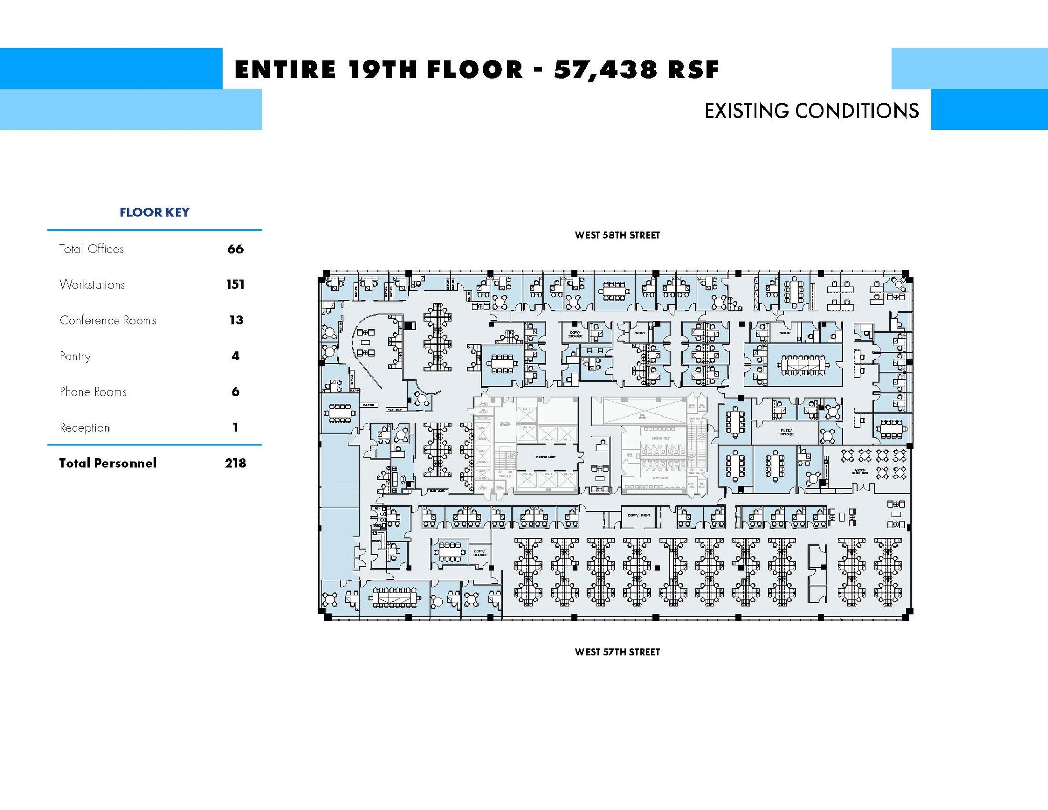 555 W 57th St, New York, NY à louer Plan d’étage– Image 1 sur 1