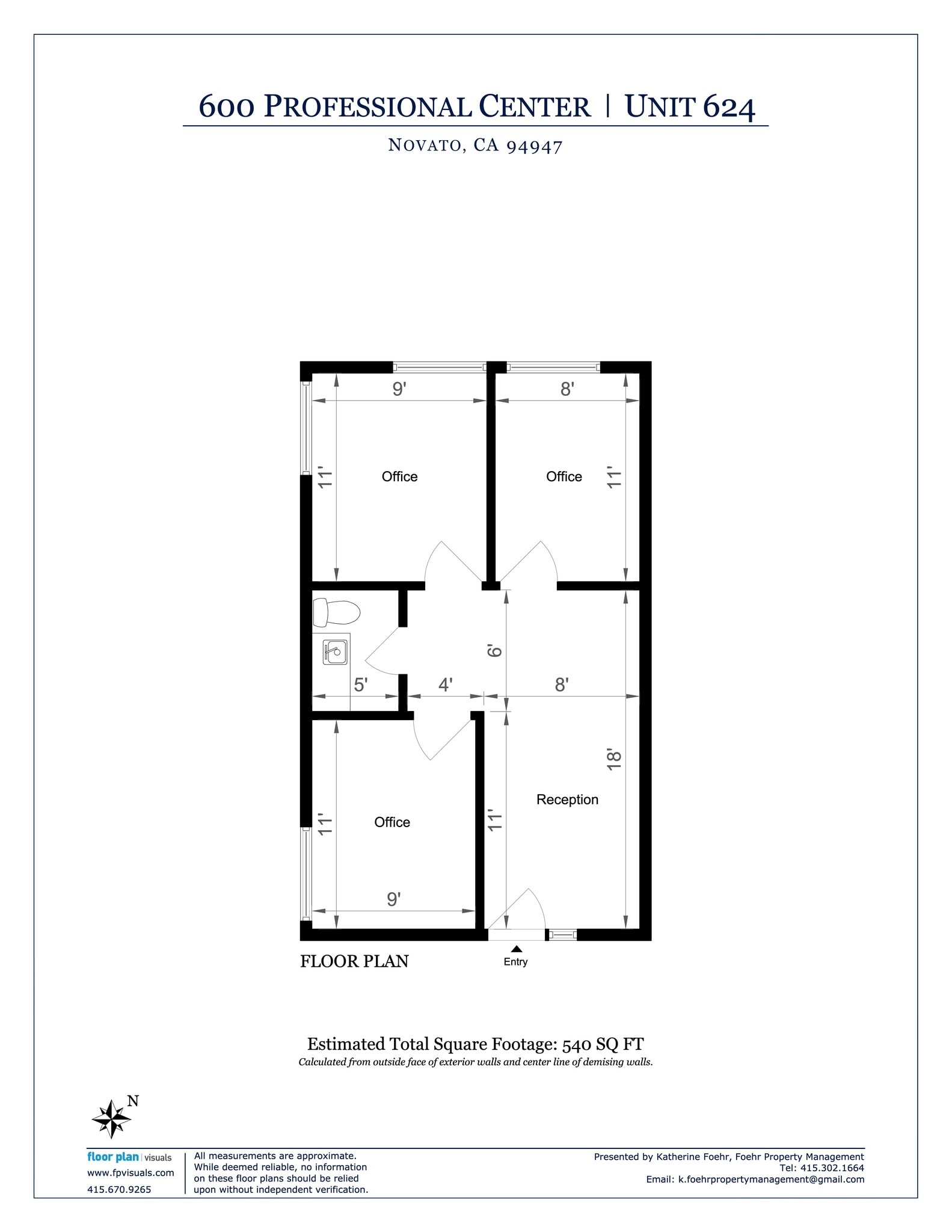 100 Professional Center Dr, Novato, CA à louer Plan de site– Image 1 sur 1