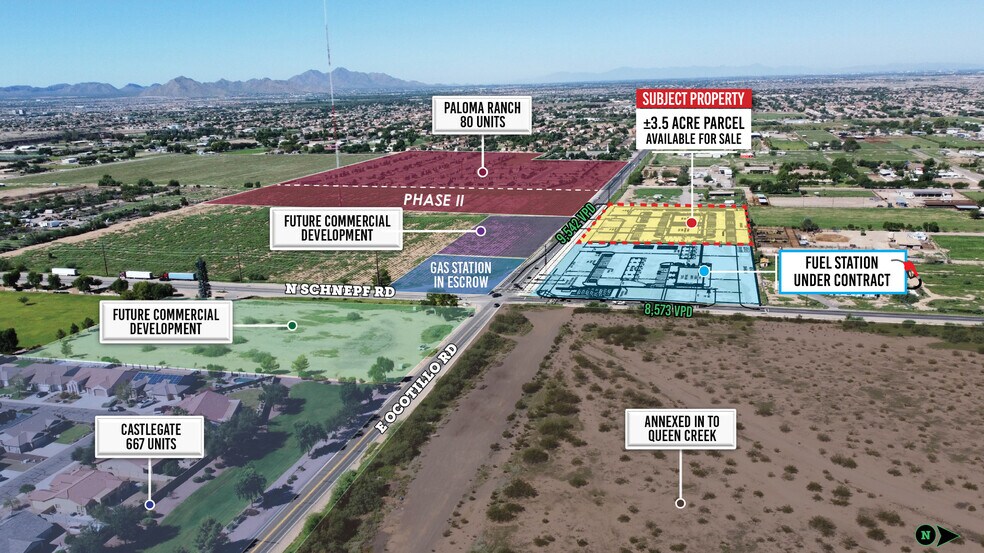 NWC Ocotillo Rd & Schnepf Rd, San Tan Valley, AZ à vendre - Photo de l’immeuble – Image 1 sur 2