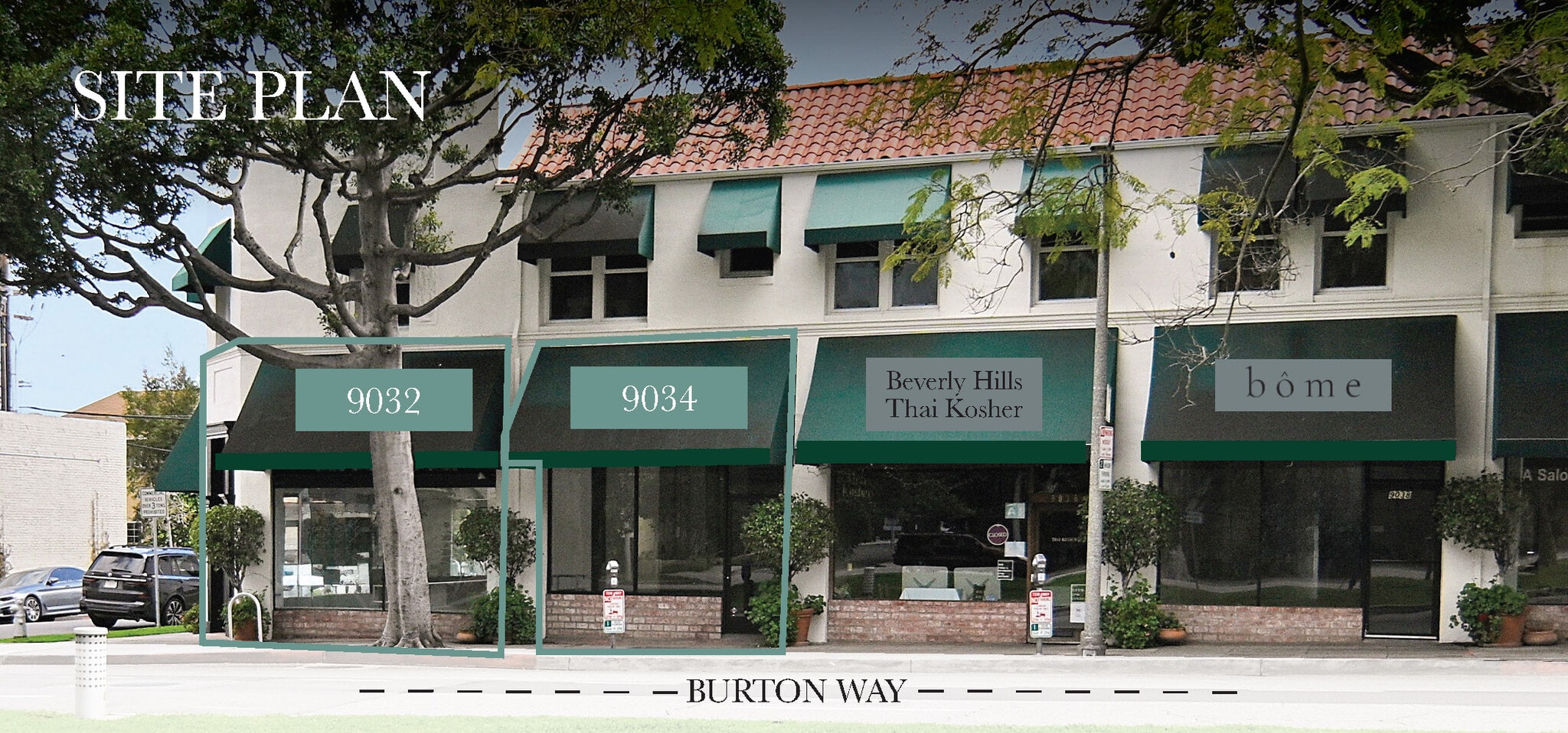 9032-9040 Burton Way, Beverly Hills, CA à louer Plan de site– Image 1 sur 5