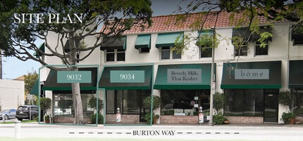 9032-9040 Burton Way, Beverly Hills, CA à louer Plan de site– Image 1 sur 5