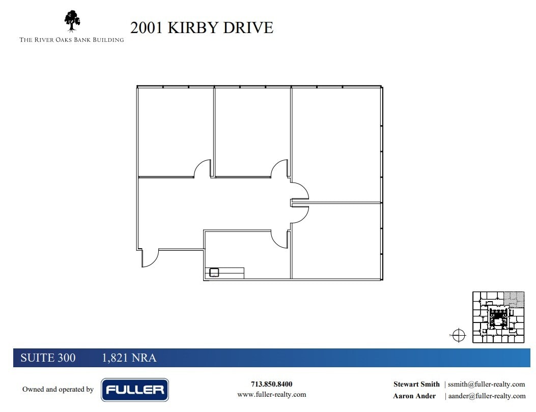 2001 Kirby Dr, Houston, TX à louer Plan d’étage– Image 1 sur 1