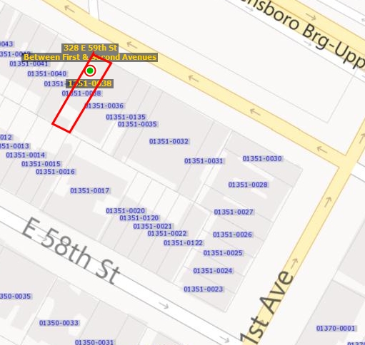 328 E 59th St, New York, NY à louer - Plan cadastral – Image 2 sur 2