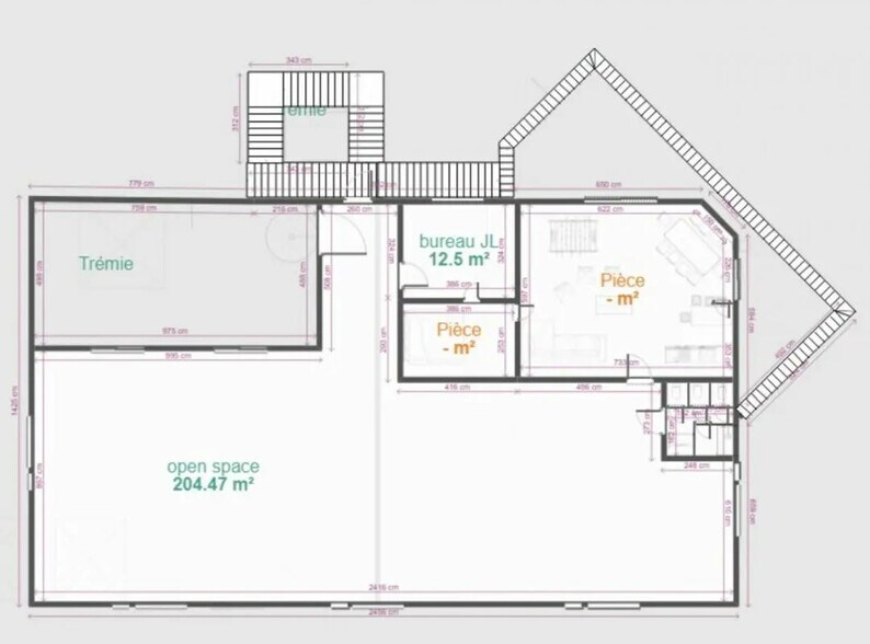 Local d’activités dans Vendargues à louer - Plan d’étage – Image 3 sur 6