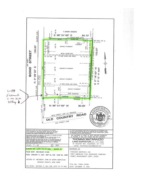 32 Bond St, Westbury, NY à vendre - Plan de site – Image 3 sur 3
