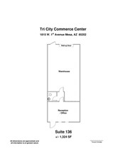 1815 W 1st Ave, Mesa, AZ à louer Plan d’étage– Image 1 sur 1