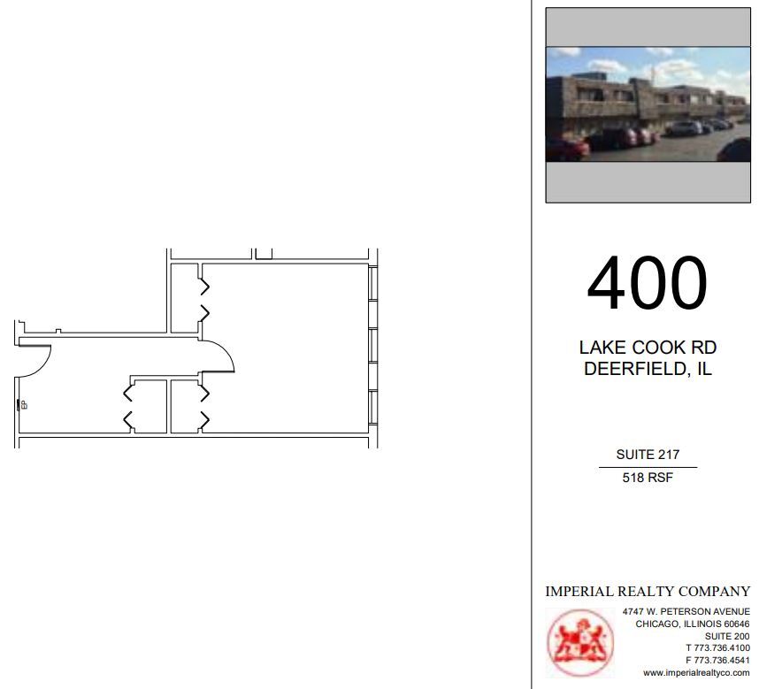400 Lake Cook Rd, Deerfield, IL à louer Plan d’étage– Image 1 sur 4